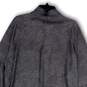 Mens Gray Mock Neck 1/4 Zip Long Sleeve Stretch Pullover T-Shirt Size XL image number 4