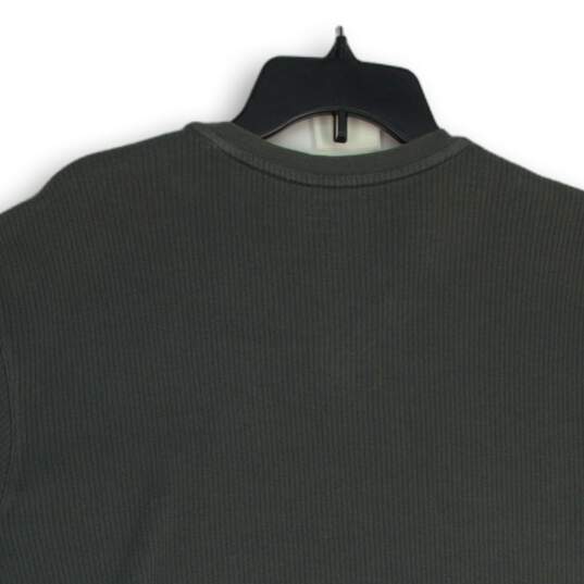 Alfani Mens Green Ribbed V-Neck Short Sleeve Pullover T-Shirt Size XL image number 4