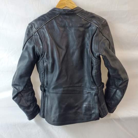 Street & Steel Ride the Life Black Leather Motorcycle Jacket Size XS image number 2