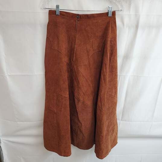 Phoenix USA Frontier Collection Genuine Pig Long Suede Skirt Size 11/12 image number 2