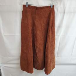 Phoenix USA Frontier Collection Genuine Pig Long Suede Skirt Size 11/12 alternative image
