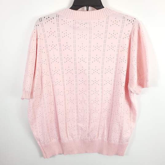 Grace Karin Women Pink Cutwork Sweatshirt 2XL NWT image number 2