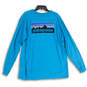 Mens Blue Long Sleeve Crew Neck Stretch Graphic Pullover T-Shirt Size XXL image number 2