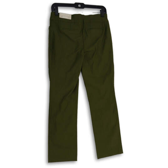 Buy the NWT Womens Green Flat Front So Slimming Brigitte Slim Ankle Pants  Size 00P