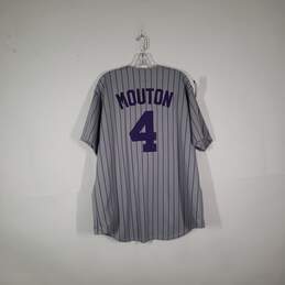 Mens Colorado Rockies James Mouton 4 Baseball-MLB Button Front Jersey Size XL alternative image