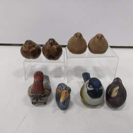 8pc Assorted Bird Small Figurines