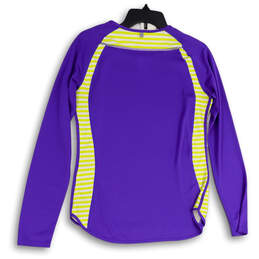 Womens Purple Round Neck Long Sleeve Dri-Fit Pullover T-Shirt Size Medium alternative image