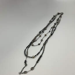 Designer Silpada 925 Sterling Silver Multi Strand Hematite Beaded Necklace alternative image