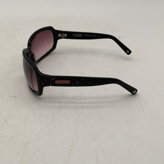 Coach Womens Black Pink Samantha Full-Frame Rectangular Sunglasses With Case image number 3