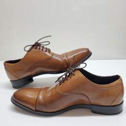 Stacy Adams Men's Kordell Cognac Oxford Cap Toe Leather Dress Shoes Size 11M