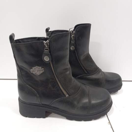 Harley Davidson Women's Side-Zip Black Riding Boots Size 8 image number 4