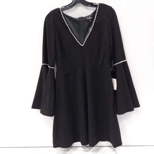 Women's Black LuLu Dress w/ Beaded Neck Size L image number 1