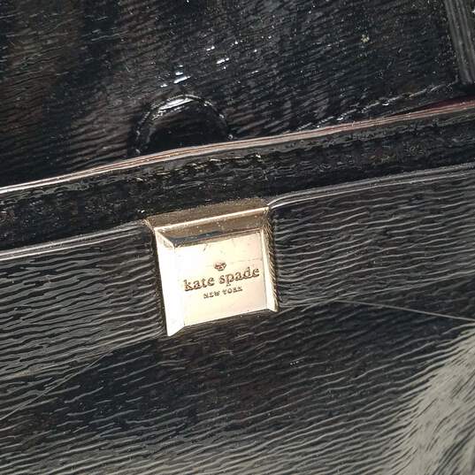 Buy the Kate Spade Patent Leather Black Handbag | GoodwillFinds