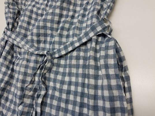 Buy the Suzanne Betro Women's Ruffle Trim Checkered Cape Sleeve Dress ...