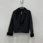NWT Womens Black Long Sleeve Faux Suede Sherpa Button Front Jacket Size M image number 1