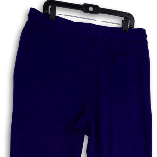 NWT Mens Blue Drawstring Flat Front Pockets Tapered Leg Jogger Pants Sz 2XL image number 4