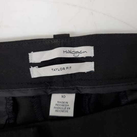 NWT Halogen WM's Black Taylor Curvy Fit Trousers Size 10 x 30 image number 3