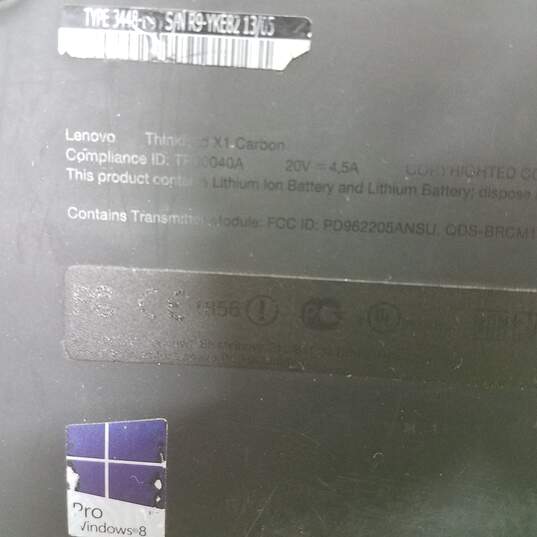 Lenovo ThinkPad X1 Carbon 14in Intel i7 CPU 8GB RAM NO SSD image number 7