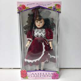 Vintage Camellia Garden Porcelain Doll in Box
