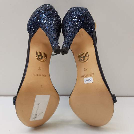 Chaira Ferragni Glitter Blue Women Pump Heels US 6.5 image number 6