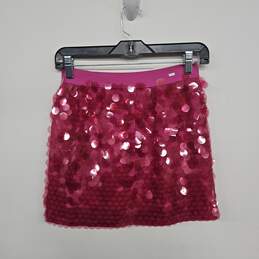 Hot Pink Fuchsia Iridescent Sequin Skirt alternative image