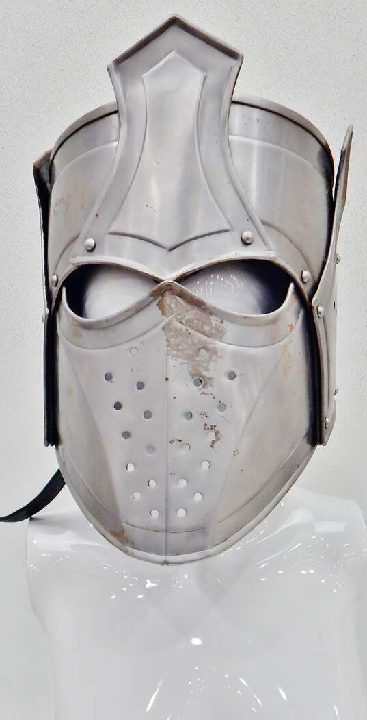 Medival Steel Replica Crusader Knights Armor Helmets & One Gaunlet Armor Glove image number 2
