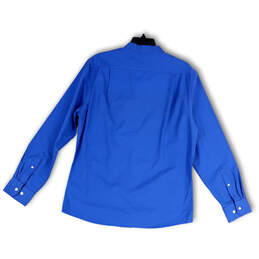 NWT Mens Blue Band Collar Long Sleeve Slim Fit Button-Up Shirt Size Medium alternative image