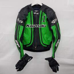 Joe Rocket Kawasaki Leather Motocycle Jacket Size 44