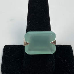 Designer Kendra Scott Silver-Tone Blue Crystal Stone Fashionable Band Ring
