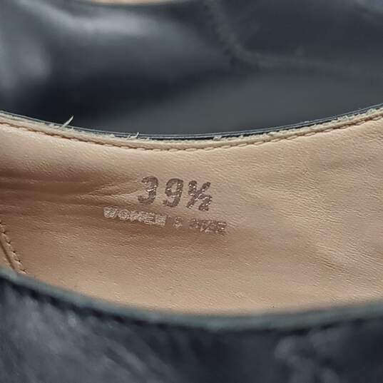 Tod's Kittie Black Leather Buckle Fringe Platform Loafers Women's Size 9 image number 8