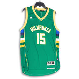 Mens Green Gold Milwaukee Bucks Greg Monroe #15 Basketball Jersey Size L