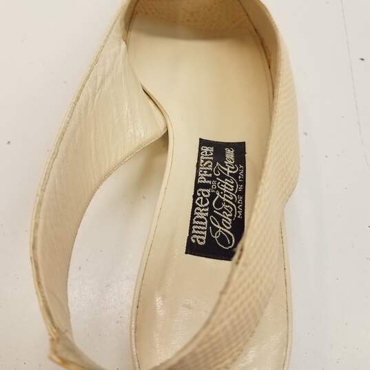 Andrea Pfister Italy Beige Leather Slingback Sandal Shoes Size 8 M image number 8