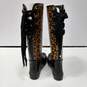 Cach Women's Leopard Print Black Boots Size 6B image number 3