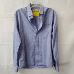 Bombfell Descendent of Thieves Cotton M Light Blue Button Up Long Sleeve Shirt