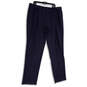 NWT Mens Blue Pleated Traditional Fit Straight Leg Dress Pants Size 42R image number 1