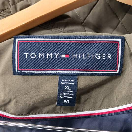 Tommy Hilfiger Green Puffer Jacket Size XL image number 4