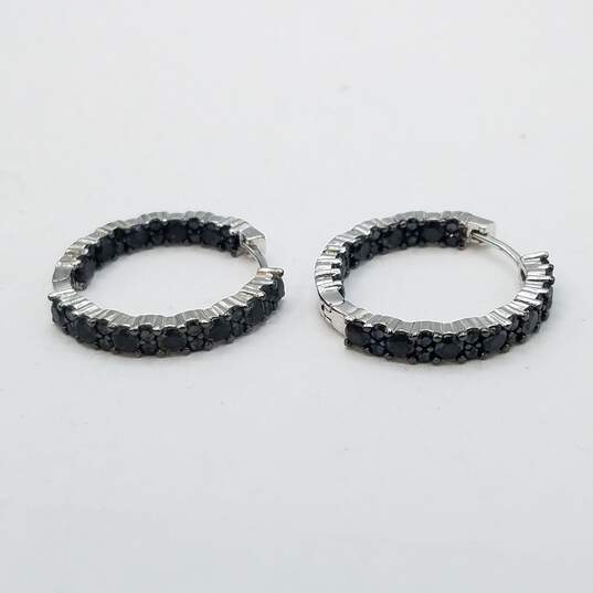 Sterling Silver Multi Gemstone Earring Bundle 2 Pcs 17.4g image number 3