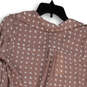 NWT Womens Brown Printed Collared Chest Pocket Pullover Blouse Top Size XS image number 4