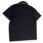 NWT Mens Black Short Sleeve Collared Quarter Zip Polo Shirt Size X-Large image number 2