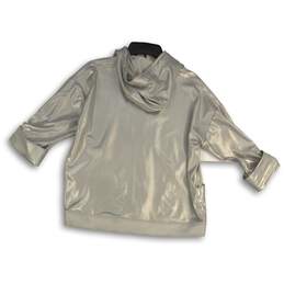 NWT Ralph Lauren Womens Silver Hooded Roll Tab Sleeve Full Zip Jacket Size XS alternative image