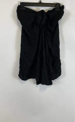 NWT Zadig & Voltaire Womens Black Silk Side Zip Casual Wrap Skirt Size 38