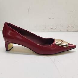 COACH Lawrence Rouge Red Gold Plate Pump Heels Shoes Size 7 B