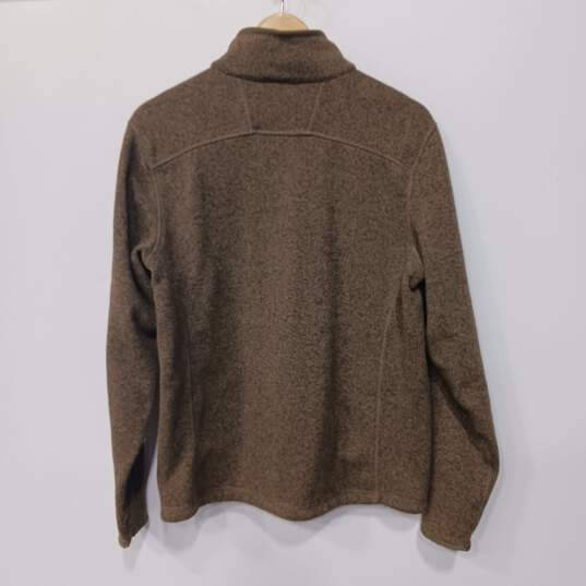 The North Face Men's Brown Knit Full Zip Jacket Size M image number 2