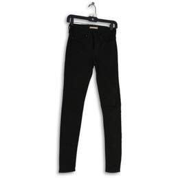 Levi Strauss & Co. Womens Black Denim 5-Pocket Design Skinny Leg Jeans Size 24