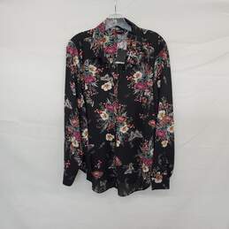 Torrid Madison Black Floral Patterned Shirt WM Size 1X NWT