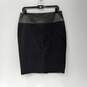 Women’s Clavin Klein Leather Trimmed Pencil Skirt Sz 10 NWT image number 1