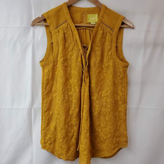 Maeve Gold Sleeveless Top Women's 6 image number 1