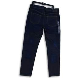 NWT Express Womens Blue Denim Dark Wash 5-Pocket Design Skinny Jeans Size 34X32 alternative image