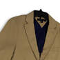 Mens Khaki Striped Long Sleeve Pockets Two Button Blazer Size S/P 38 image number 3