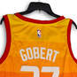 Mens Red Yellow Utah Jazz Rudy Gobert #27 Basketball NBA Jersey Size 50 image number 4